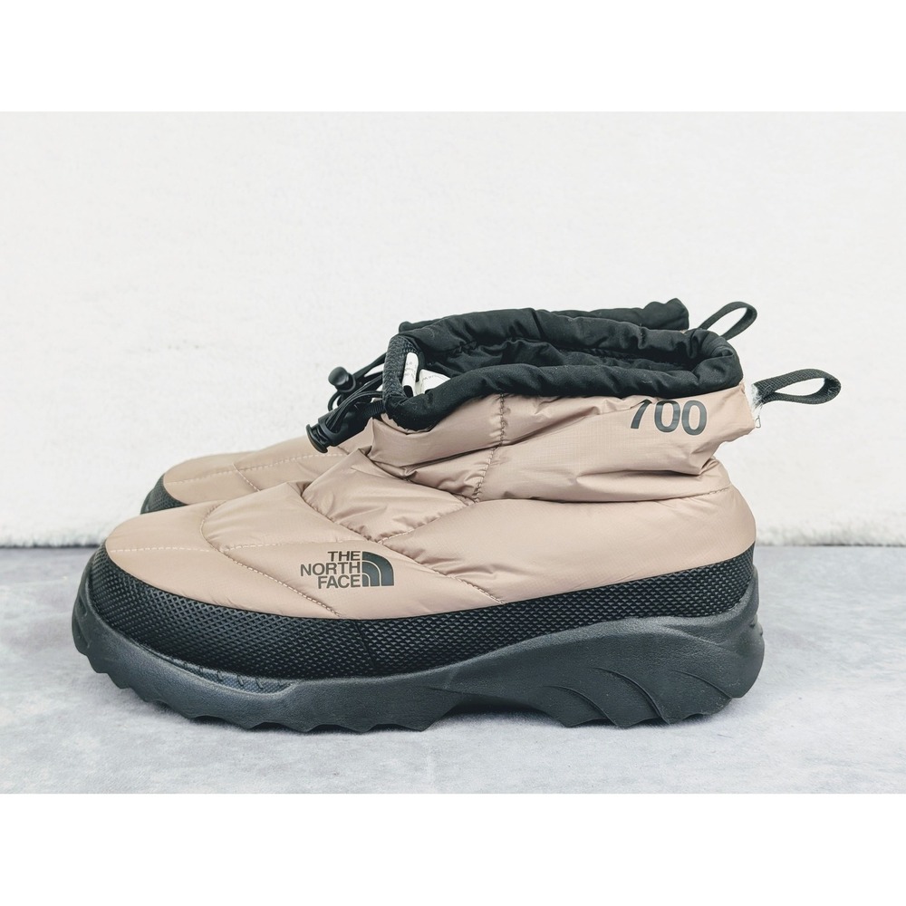 The North Face Nuptse Apres Bootie 700 Down Tan Black NF0A8DAA Mens 10 Womens 12